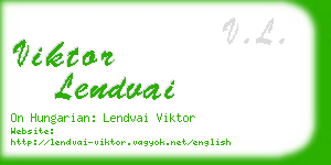 viktor lendvai business card